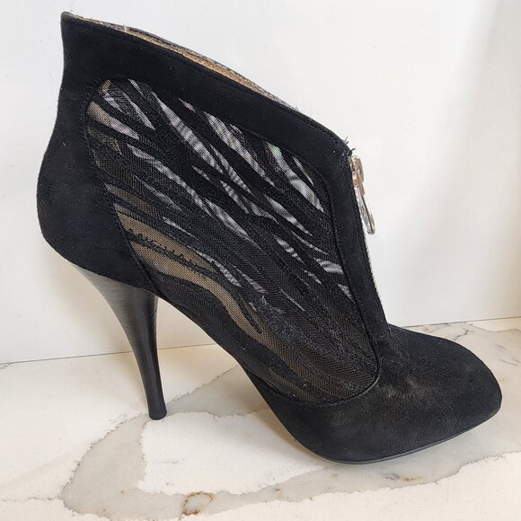 MICHAEL KORS Black Zebra Women's Heeled Booties - Size 7.5M - Picture 7 of 12